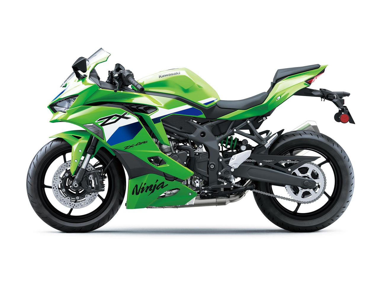 2026 Kawasaki Ninja ZX-4RR Lime Green sol yan görünüm