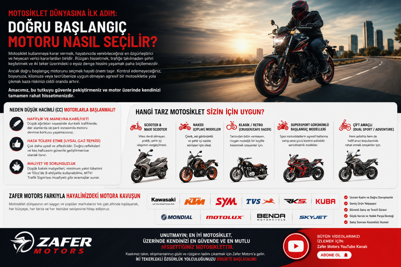 Motosiklet Dünyasına İlk Adım: Doğru Başlangıç Motoru Nasıl Seçilir?